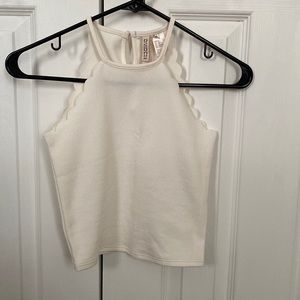 Ivory High Neck Top